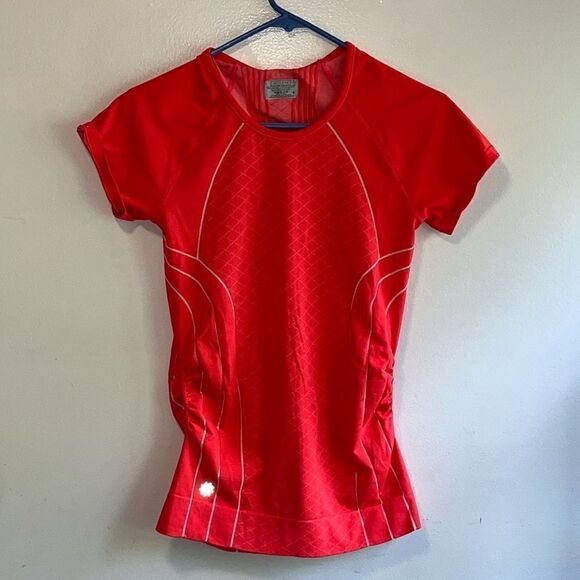 EXCELLENT CONDITION WOMEN’S COLORFUL SMALL REFLECTIVE ATHLETA TECH TOP - Picture 2 of 9